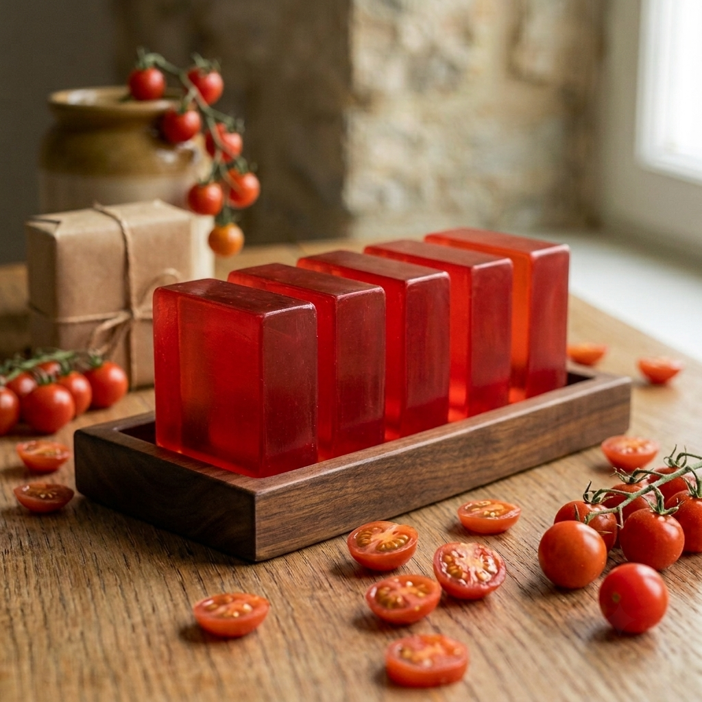 Handmade Tomato Extract Soap - Natural Skin Brightening