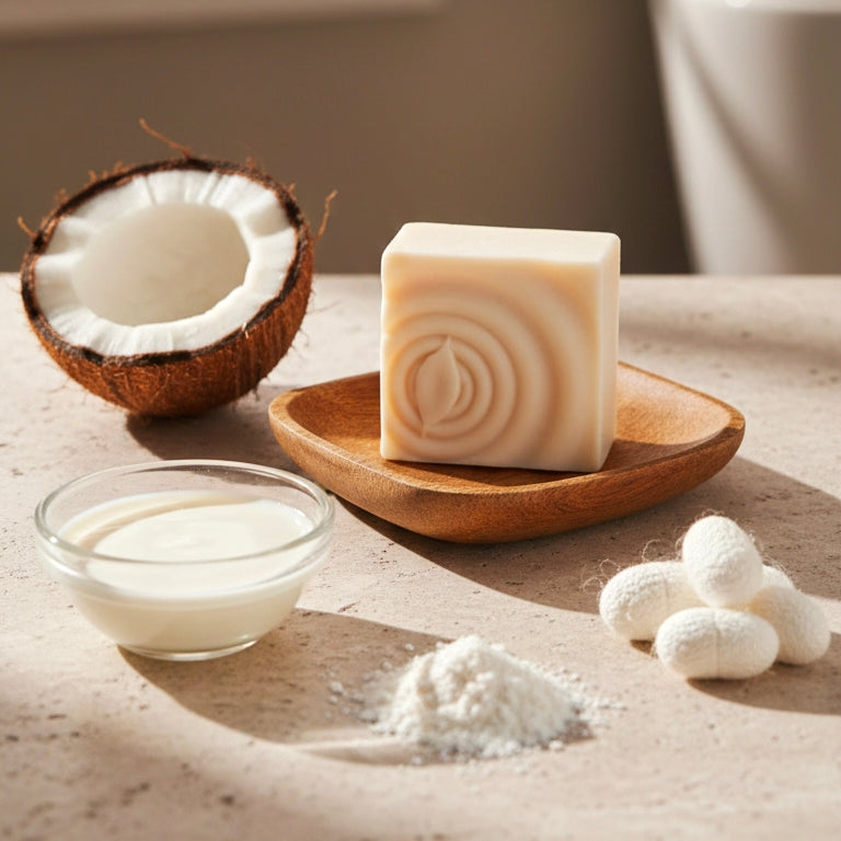 Handmade Silk Infused Goat Milk Soap Bar – Cold-Processed &amp; 100% Natural