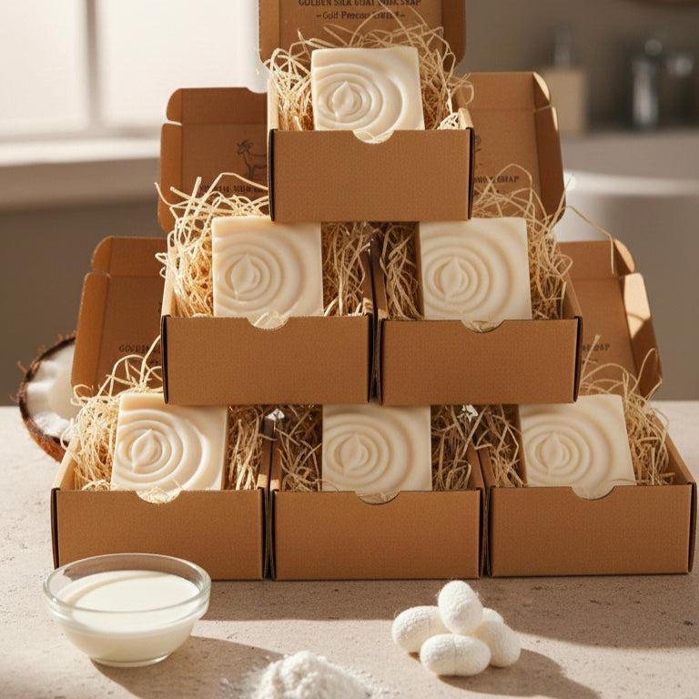 Handmade Silk Infused Goat Milk Soap Bar – Cold-Processed &amp; 100% Natural