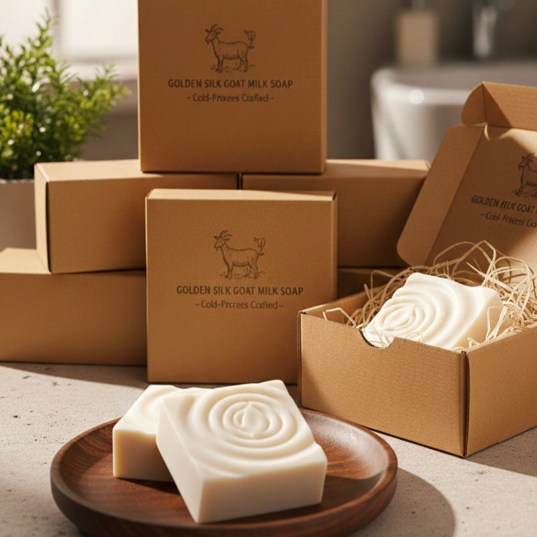 Handmade Silk Infused Goat Milk Soap Bar – Cold-Processed &amp; 100% Natural