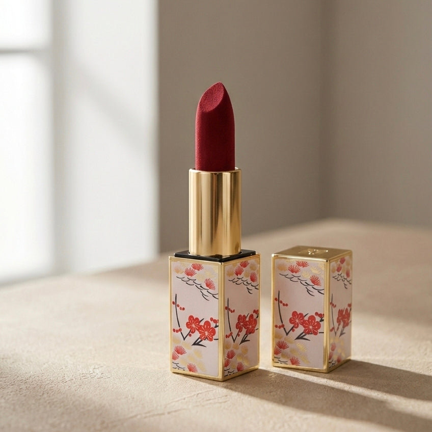 Handmade Rose Petal Velvet Lipstick - Natural & Gentle on Lips