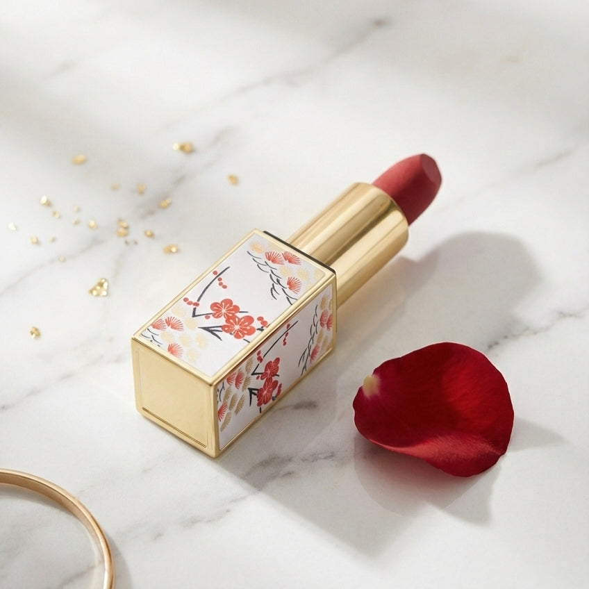 Handmade Rose Petal Velvet Lipstick - Natural & Gentle on Lips