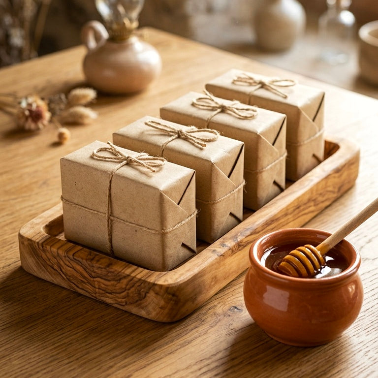 Handmade Organic Honey Soap Bar - 100% Natural Skin Care