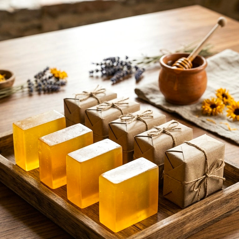 Handmade Organic Honey Soap Bar - 100% Natural Skin Care