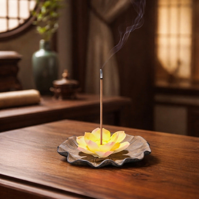 Handmade Porcelain Incense Stick Holder | Elegant Heat-Resistant Incense Tray